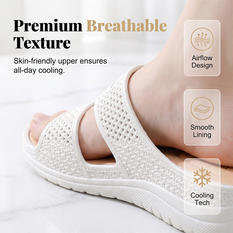 👡🌸 PROMO D'ÉTÉ -75% ! Sandales pour femme à semelle souple – Modèle à enfiler facilement, semelle épaissie et décor floral ✨