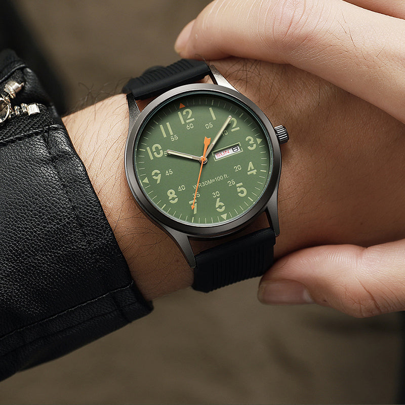 ⌚ 50% DE RÉDUCTION 🎉 Montre à quartz homme – Double affichage lumineux & 30M étanche – Fenêtre date – style & fonctionnalité au poignet 🕶️✨💪