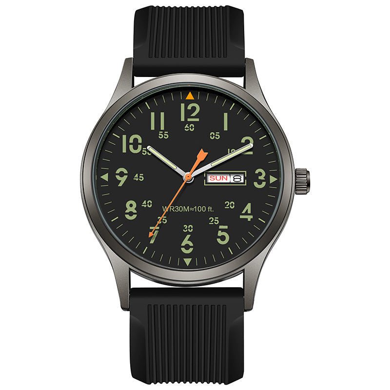 ⌚ 50% DE RÉDUCTION 🎉 Montre à quartz homme – Double affichage lumineux & 30M étanche – Fenêtre date – style & fonctionnalité au poignet 🕶️✨💪
