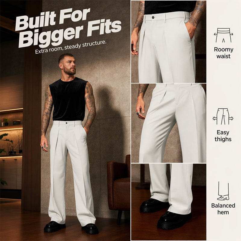 🎉 Soldes 2026 — Plus de 101 000 vendus ! 👖 Pantalon droit drapé doux pour homme – Coupe classique et tissu fluide ✨