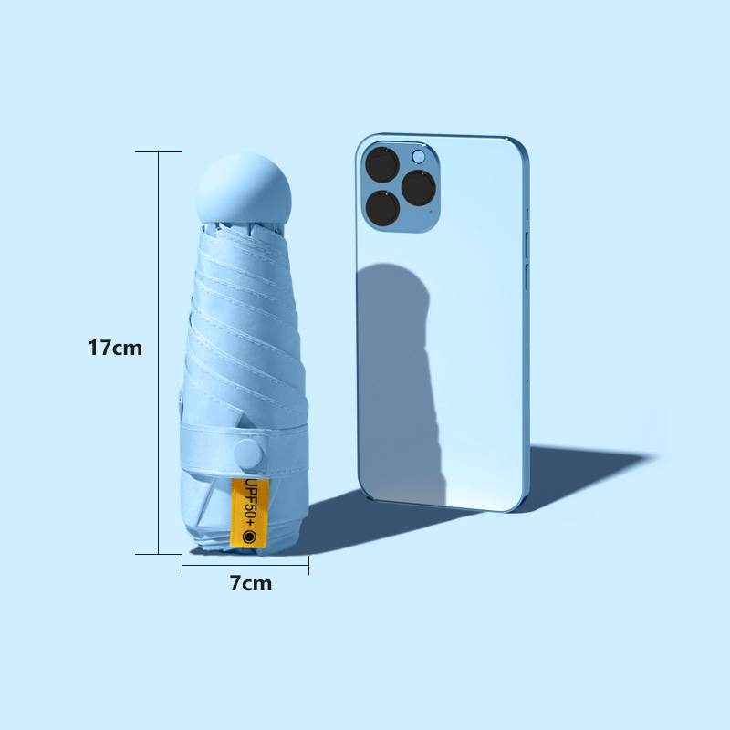 ☀️🎂 PROMO -50% ! Parapluie Compact Pliable Protection UV – UPF 50+, Anti-Vent, Imperméable, 15 cm Plié | 7 Couleurs