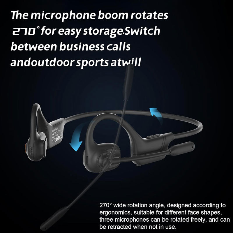 🎧 -50% ! 🗣️ Casque Open-Ear Léger – Bluetooth 5.3 & Micro Dual-DSP – Réduction de Bruit & Autonomie 11h pour Appels, Promenades et Travail 🏃