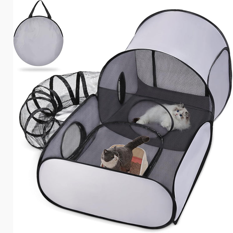 📢📢50% DE RÉDUCTION !! ⏰Grand Tunnel pour Chat - Jeu et Détente🐈🐈‍⬛🏠