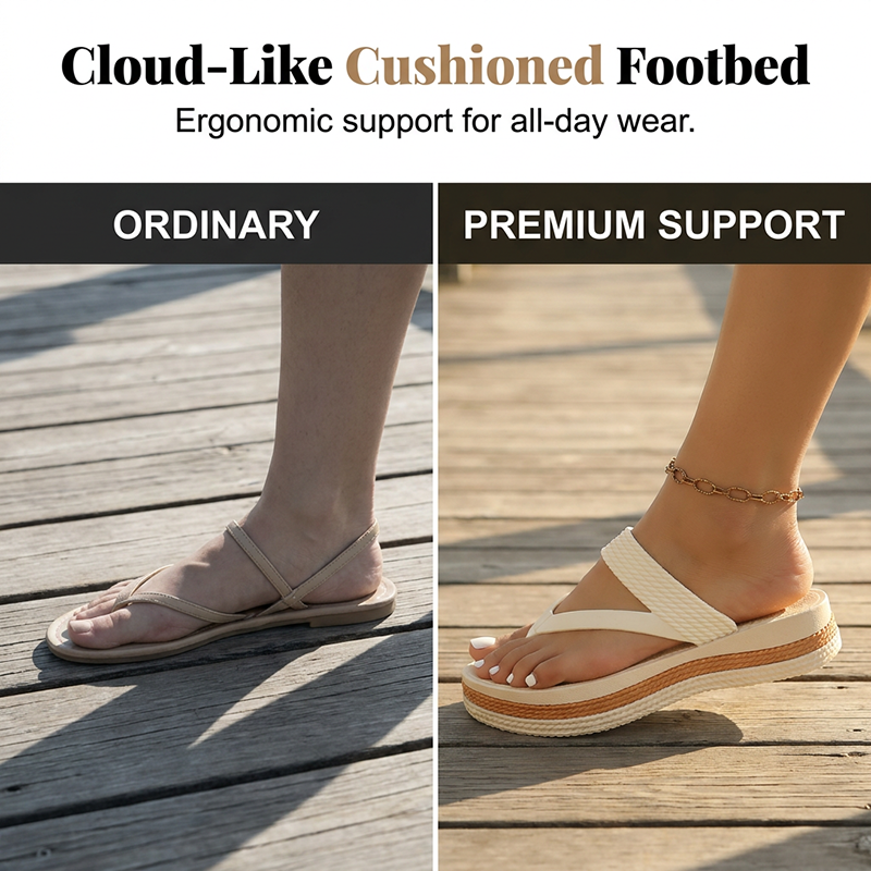 👡 -50 % MAINTENANT ! 🌸 Tongues à plateforme premium | Sandales d'été chic à brides tressées | Semelle épaisse et semelle intérieure rembourrée pour la plage
