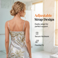 🎉 OFFRE LIMITÉE –58% ! 🌙 Robe Nuisette Sans Manches Femme – Texture Soyeuse & Bretelles Spaghetti Réglables 🌸