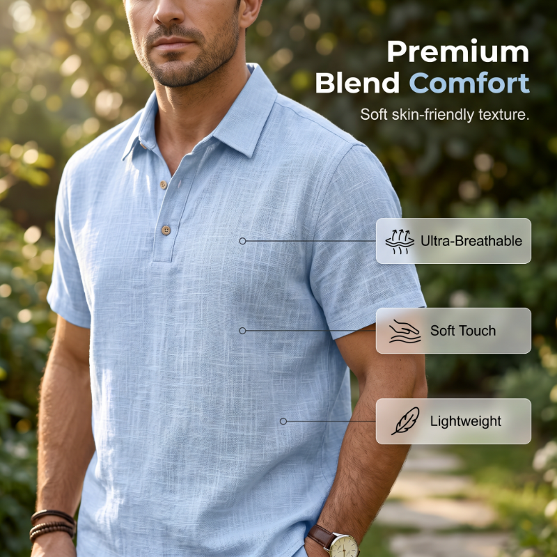 👔 50% DE RÉDUCTION ☀️ Ensemble lin homme été – Chemise ample & short cargo – Respirant & élégant – parfait pour l’été 🌊✨🩳