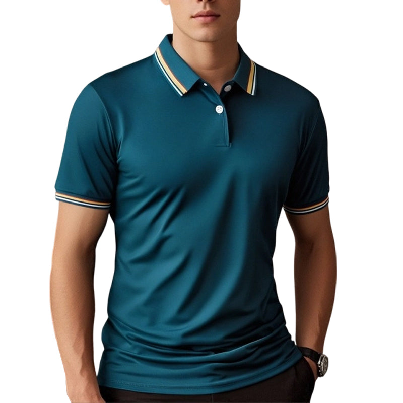 📢📢50 % DE RÉDUCTION !! ⏰T-Shirt Homme à Séchage Rapide avec Col Contrastant