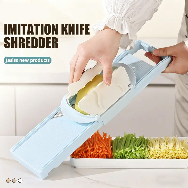 📢📢-50% ! 🥗 Ensemble Multifonction de Mandoline de Cuisine – Lames Variées & Base Antidérapante – Idéal pour Oignons, Pommes de Terre ou Fruits – Rapide & Sûr, Gain de Temps en Cuisine 🍅✨