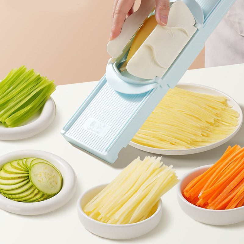 📢📢-50% ! 🥗 Ensemble Multifonction de Mandoline de Cuisine – Lames Variées & Base Antidérapante – Idéal pour Oignons, Pommes de Terre ou Fruits – Rapide & Sûr, Gain de Temps en Cuisine 🍅✨