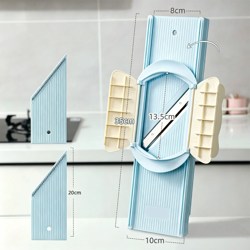 📢📢-50% ! 🥗 Ensemble Multifonction de Mandoline de Cuisine – Lames Variées & Base Antidérapante – Idéal pour Oignons, Pommes de Terre ou Fruits – Rapide & Sûr, Gain de Temps en Cuisine 🍅✨