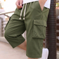 Short cargo capri décontracté pour homme avec taille à cordon de serrage