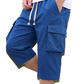 Short cargo capri décontracté pour homme avec taille à cordon de serrage