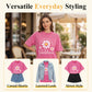 Unisex Vintage Washed Daisy Print Loose Fit T-Shirt