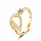 💍 50% DE RÉDUCTION ! ⏳ Bague Initiale Scintillante Ajustable – Cristaux Synthétiques, Finition Polie & Anneau Ouvert – Personnalisable, Chic et Confortable – Parfaite en Cadeau ou au Quotidien ✨💖🌿