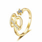 💍 50% DE RÉDUCTION ! ⏳ Bague Initiale Scintillante Ajustable – Cristaux Synthétiques, Finition Polie & Anneau Ouvert – Personnalisable, Chic et Confortable – Parfaite en Cadeau ou au Quotidien ✨💖🌿