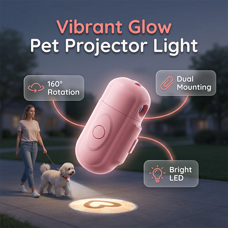 Collier lumineux anti-perte pour animaux avec projecteur de motifs de races
