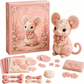 Kit DIY de patchwork en feutrine rose