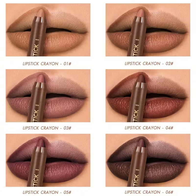 💄 -50% ! Crayon à Lèvres Mat Longue Tenue pour Femme | 2-en-1 Contour & Rouge à Lèvres | Hydratant & Non Desséchant | Pointe Triangulaire de Précision | 6 Couleurs ✨
