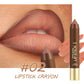 💄 -50% ! Crayon à Lèvres Mat Longue Tenue pour Femme | 2-en-1 Contour & Rouge à Lèvres | Hydratant & Non Desséchant | Pointe Triangulaire de Précision | 6 Couleurs ✨