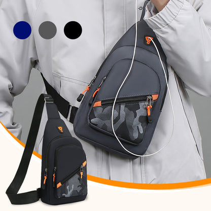 Sac bandoulière décontracté multi-compartiments
