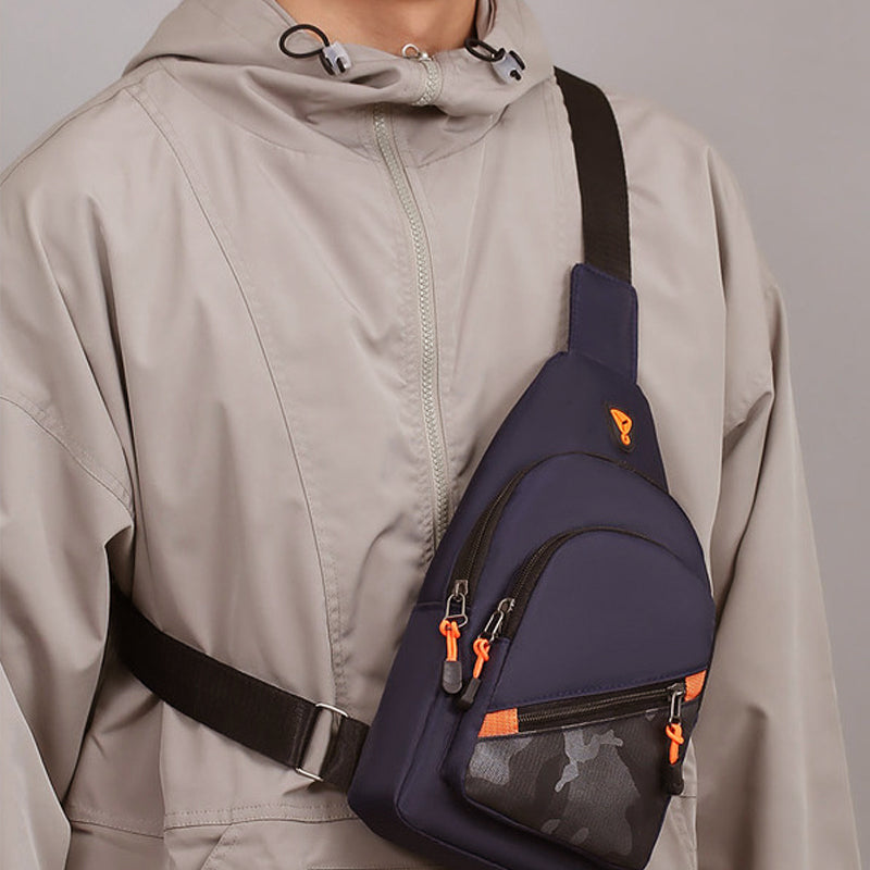 Sac bandoulière décontracté multi-compartiments