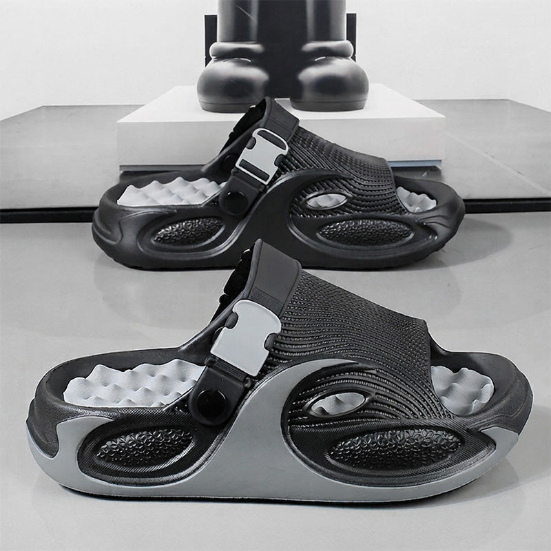 👟 50% DE RÉDUCTION ! 🌊 Sandales EVA 2-en-1 pour Homme – Bride Talon Convertible, Design Ajouré Respirant & Semelle Massage – Idéales pour la Plage, la Ville et les Longues Marches ☀️