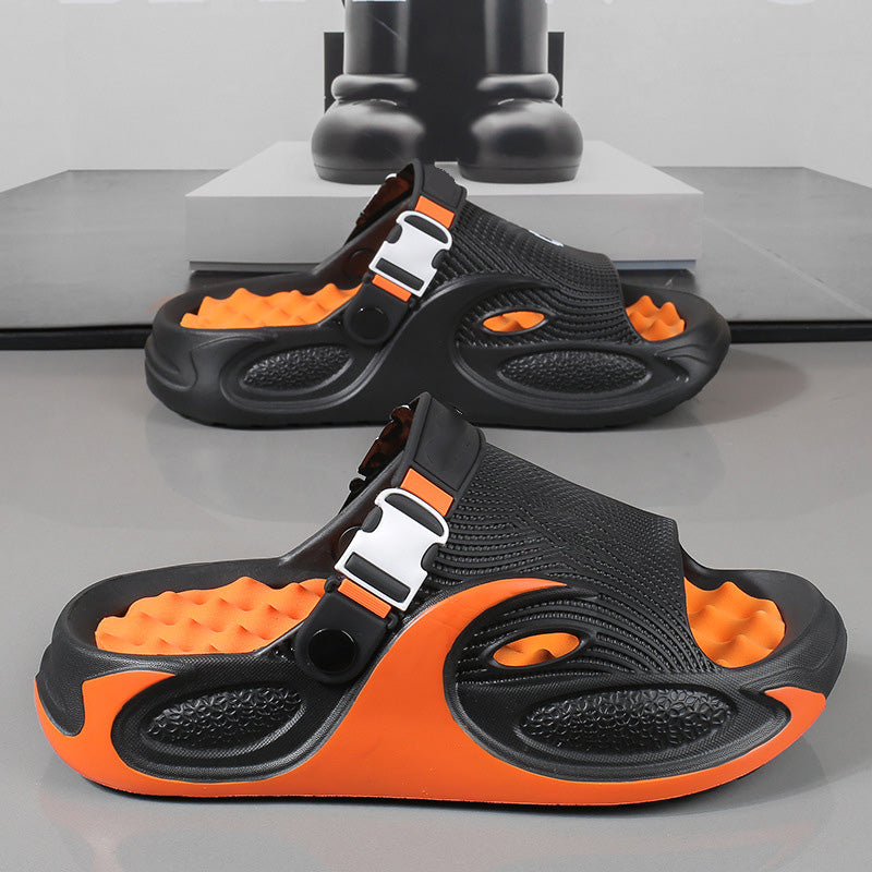 👟 50% DE RÉDUCTION ! 🌊 Sandales EVA 2-en-1 pour Homme – Bride Talon Convertible, Design Ajouré Respirant & Semelle Massage – Idéales pour la Plage, la Ville et les Longues Marches ☀️