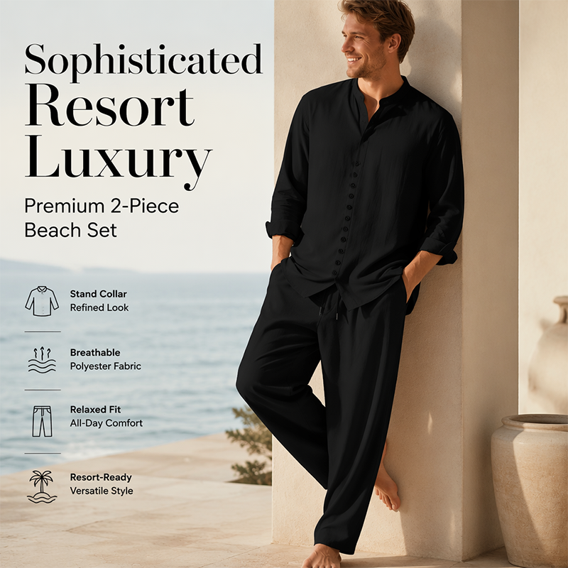 👕🩳 Set chemise et short respirant – Matière légère et infroissable, style minimaliste, parfait pour voyager léger sans sacrifier l’élégance ✈️🌴