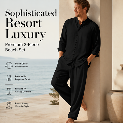 👕🩳 Set chemise et short respirant – Matière légère et infroissable, style minimaliste, parfait pour voyager léger sans sacrifier l’élégance ✈️🌴