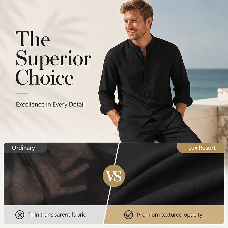 👕🩳 Set chemise et short respirant – Matière légère et infroissable, style minimaliste, parfait pour voyager léger sans sacrifier l’élégance ✈️🌴