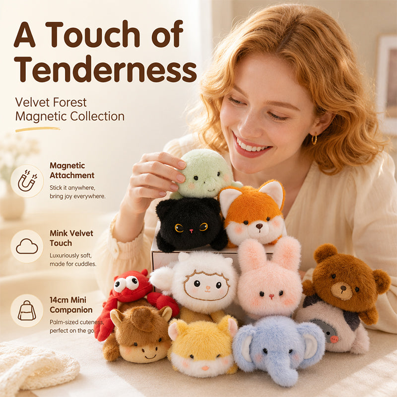 ⏳Offre limitée -50%⏰Magnets de réfrigérateur en peluche mignons chat noir, éléphant, lapin 🐈‍⬛🐘🐇