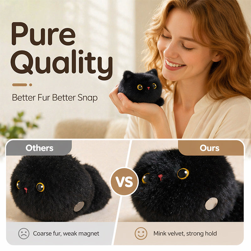 ⏳Offre limitée -50%⏰Magnets de réfrigérateur en peluche mignons chat noir, éléphant, lapin 🐈‍⬛🐘🐇