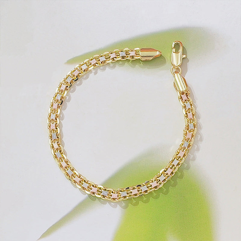 🎉 Soldes 2026 — Plus de 30 000 exemplaires vendus ! ✨Bracelet femme à chaînes dorées assemblées, look superposé chic 💛