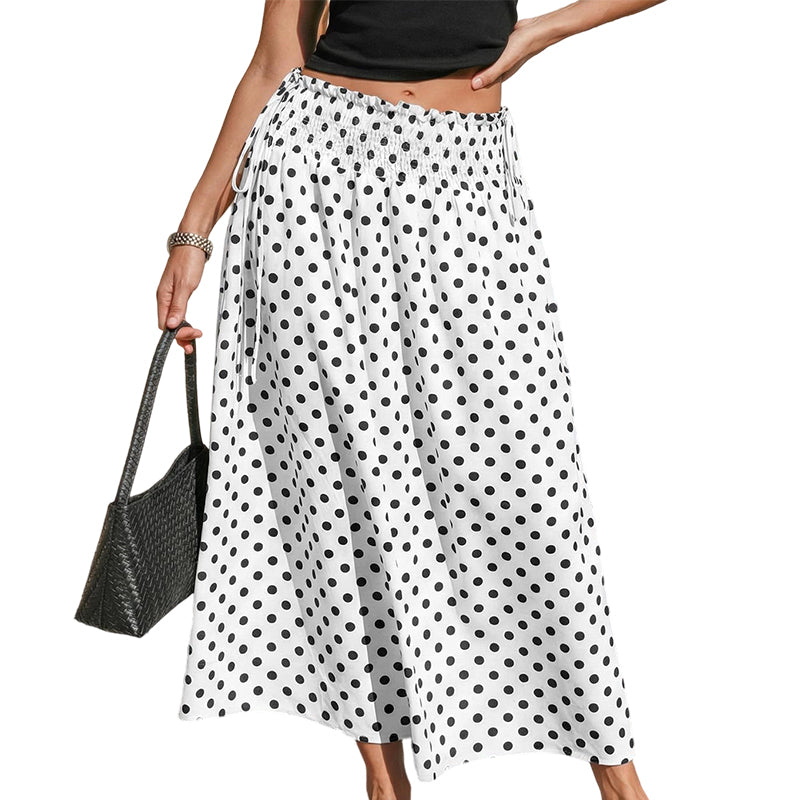 ✨ -50% | Jupe midi à pois pour femme – Légère, confortable et élégante