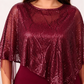 🌙🌸 OFFRE LIMITÉE -50% ! 🦋Robe à paillettes avec cape asymétrique – Détail de cape unique et silhouette épurée, une élégance de soirée sans effort.