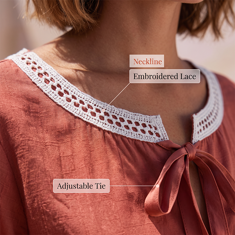 ✨🎀OFFRE LIMITÉE -50% ! 🌸Top à col noué en dentelle – Dentelle délicate et lien avantageux, parfait pour des rendez-vous romantiques.