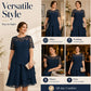 Robe élégante grande taille à volants pour femmes