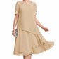 Robe élégante grande taille à volants pour femmes