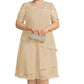 Robe élégante grande taille à volants pour femmes