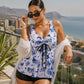 Maillot de bain tankini deux pièces gainant pour femme