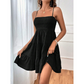 🎁Nouveautés 2026 -50%💥Robe courte femme à volants froncés – bretelles réglables, poitrine extensible et coupe A fluide ✨