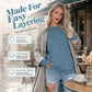 📢📢50% DE RÉDUCTION !! ⏰🌸 Sweat à col rond oversize femme – Coupe ample décontractée, matière douce et respirante, l’indispensable d’un look effortless au quotidien ☁️👖