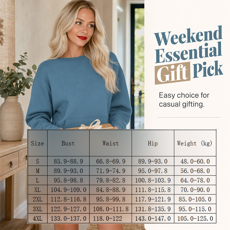 📢📢50% DE RÉDUCTION !! ⏰🌸 Sweat à col rond oversize femme – Coupe ample décontractée, matière douce et respirante, l’indispensable d’un look effortless au quotidien ☁️👖