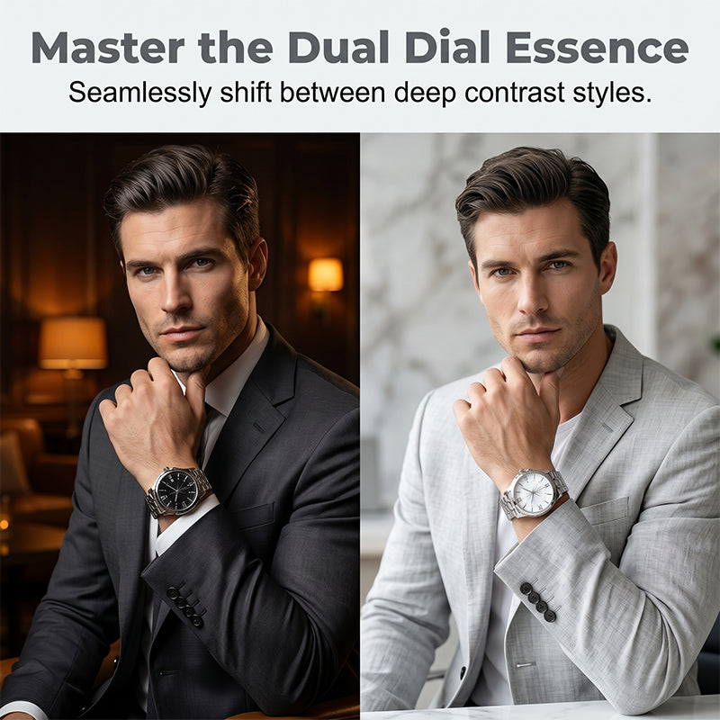 ⌚ 50% DE RÉDUCTION ! ✨ Montre Quartz Classique Homme – Acier Inoxydable – Chronographe & Verre Minéral for Bureau & Occasions