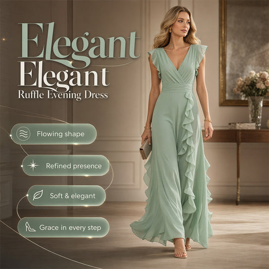 🌸 50% DE RÉDUCTION! 👗 Robe Maxi en Mousseline Col V & Volants – Fluide, légère & romantique – Parfaite pour les journées ensoleillées et les soirées d'été ☀️