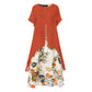 ⏳OFFRE LIMITÉE -50%⏰Robe décontractée à imprimé fleuri effet superposé pour femmes💐👗