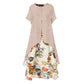 ⏳OFFRE LIMITÉE -50%⏰Robe décontractée à imprimé fleuri effet superposé pour femmes💐👗