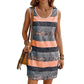 Robe rayée sans manches pour femme