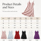 👗 Chemise de Nuit Femme en Satin Unie – Bretelles Fines, Col en V et Fentes Latérales🍃 Robe de sommeil coupe ample sans serrement, plusieurs couleurs unies