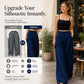 Pantalon large à coupe asymétrique pour femme